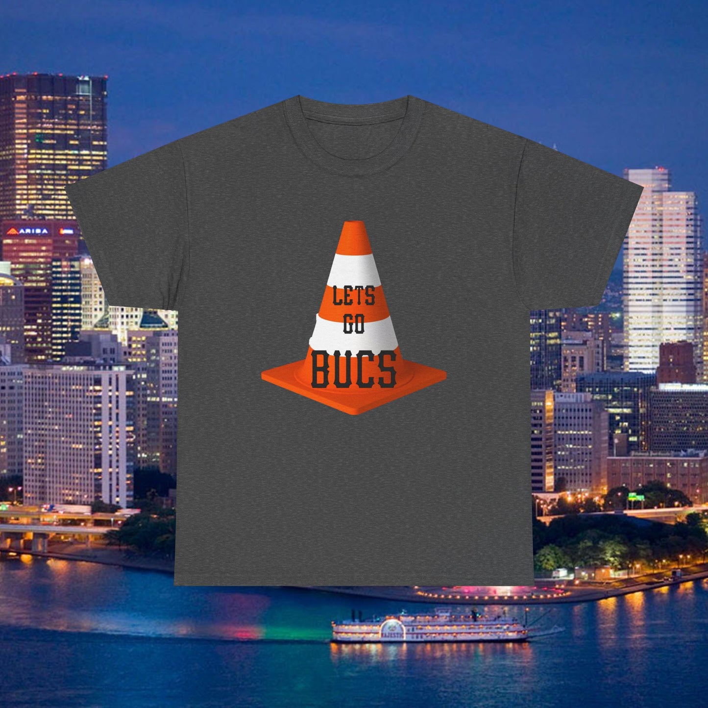 Lets Go Bucs Traffic Cone Shirt, Pittsburgh Pirates Fan Tee, Lucky Cone Baseball Shirt, Pittsburgh Baseball Graphic T Shirt