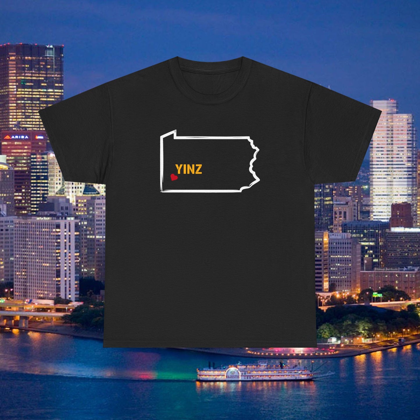 Pennsylvania Yinz Map Shirt, Yinzer Gift Tee, PA State Shirt, Steel City Shirt, Pittsburgh Pride Shirt, Pittsburgh Yinz T-Shirt,
