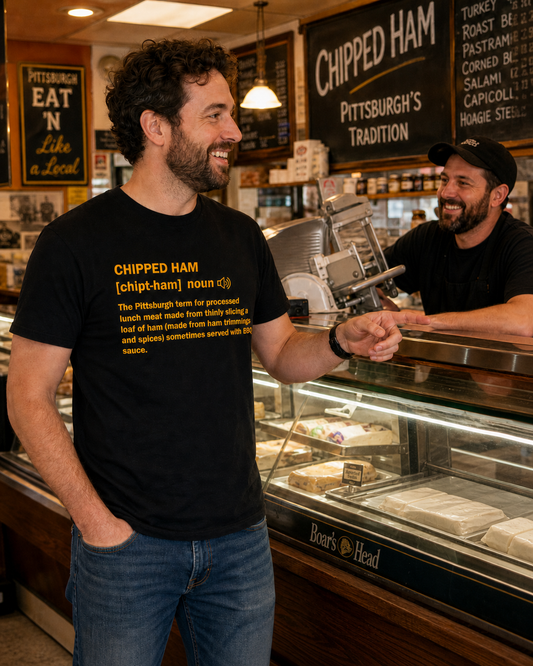 Chipped Ham Definition T-Shirt | Pittsburghese Shirt | Funny Pittsburgh Food Tee | Yinzer Deli Meat Gift