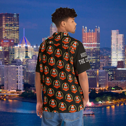 Hoist The Cone Pittsburgh Pirates Hawaiian Shirt, Hoist the Cone Aloha Shirt, Lets Go Bucs Traffic Cone Button Up, Yinzer Baseball Fan Shirt