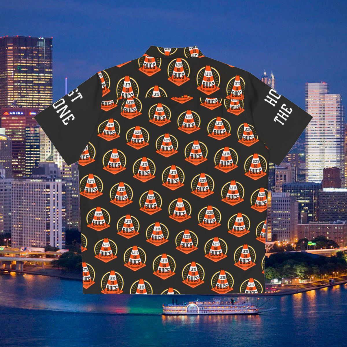 Hoist The Cone Pittsburgh Pirates Hawaiian Shirt, Hoist the Cone Aloha Shirt, Lets Go Bucs Traffic Cone Button Up, Yinzer Baseball Fan Shirt