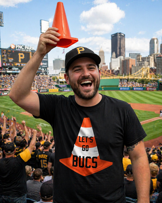 Lets Go Bucs Traffic Cone Shirt, Pittsburgh Pirates Fan Tee, Lucky Cone Baseball Shirt, Pittsburgh Baseball Graphic T Shirt