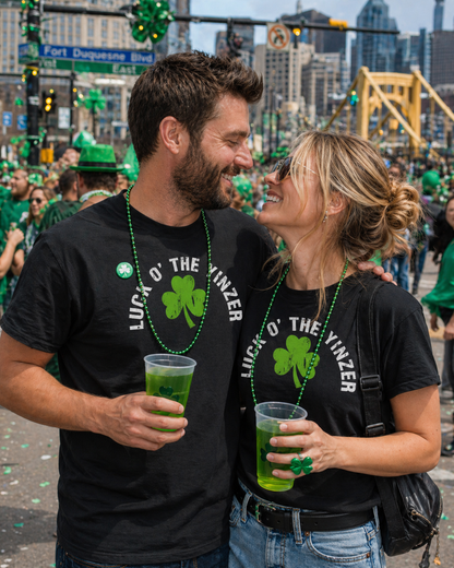 Luck O The Yinzer T-Shirt Shamrock Pittsburghese Tee | Funny St. Patricks Day Shirt | Pittsburgh Irish Gift | Yinzer Tee