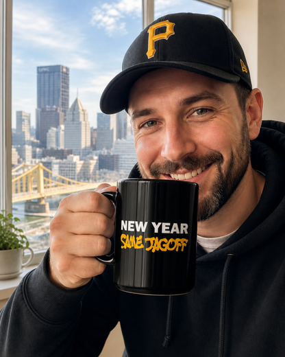 New Year Same Jagoff 15 oz Coffee Mug | Pittsburghese Mug | Funny Pittsburgh Coffee Cup | Yinzer Humor Gift