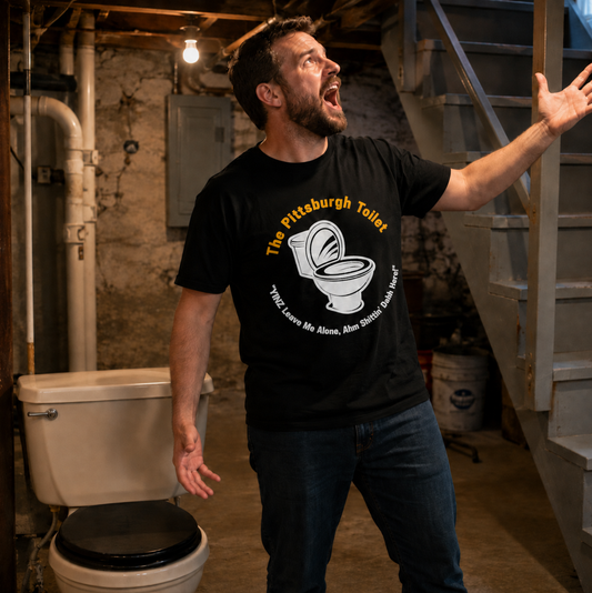 Pittsburgh Toilet T-Shirt, Funny Yinzer Shirt, Pittsburghese Tee, Burgh Bathroom Humor