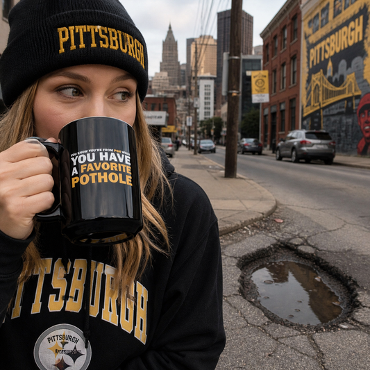 Favorite Pothole 15oz Coffee Mug | Funny Yinzer Coffee Cup