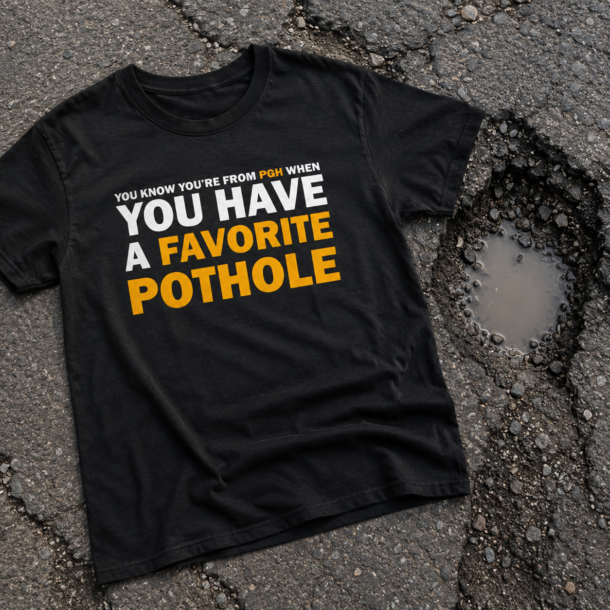 Favorite Pothole T-Shirt | Funny Pittsburgh Shirt | Yinzer Tee | Steel City Humor