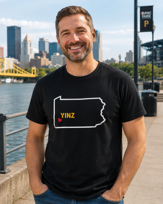 Pennsylvania Yinz Map Shirt, Yinzer Gift Tee, PA State Shirt, Steel City Shirt, Pittsburgh Pride Shirt, Pittsburgh Yinz T-Shirt,