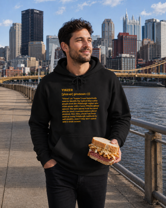 Yinzer Definition Hoodie | Pittsburghese Slang Sweatshirt | PGH Steel City Pullover | Yinzer Pride Hoodie | Funny Pittsburgh Gift