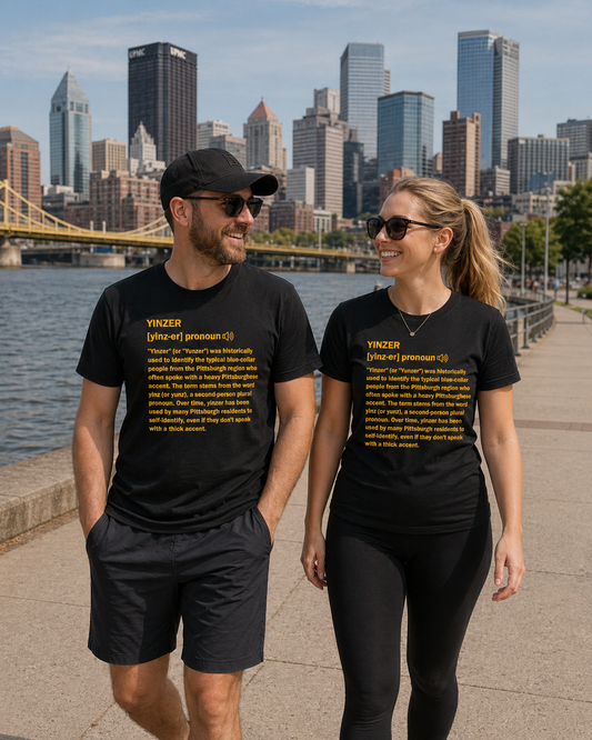 Yinzer Definition T-Shirt | Pittsburghese Slang Tee | PGH Steel City Shirt | Yinzer Pride | Funny Pittsburgh Gift