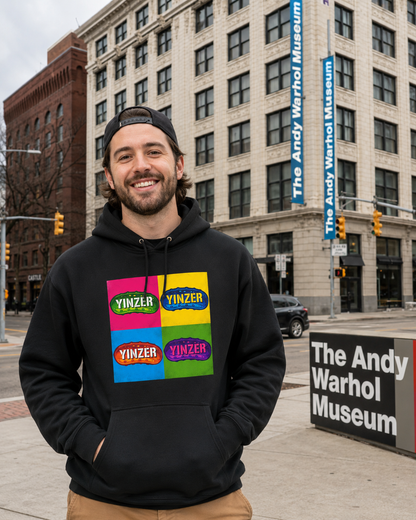 Yinzer Pickle Hoodie, Warhol Inspired Pittsburgh Hoodie, Pittsburghese Pickle Sweatshirt, Pop Art Yinzer Pullover