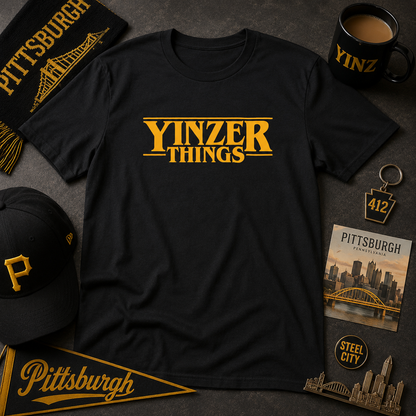 Yinzer Things T-Shirt | Pittsburgh Parody Tee | Stranger Things Inspired | PGH Humor Shirt | Steel City Gift
